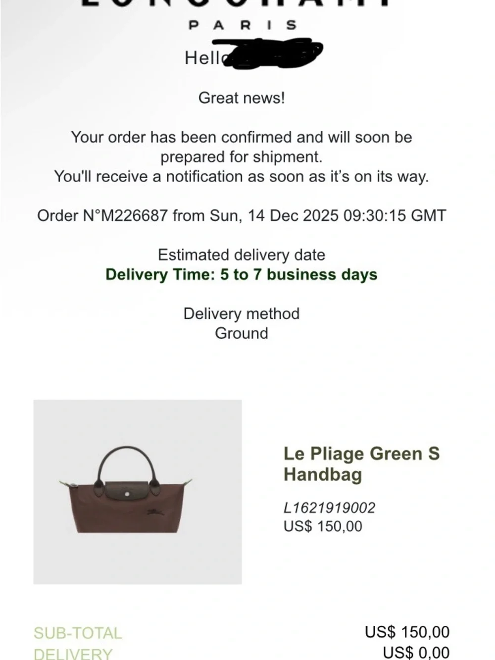 Authentic Longchamp Le Pliage Small Mocha - Picture 4 of 5